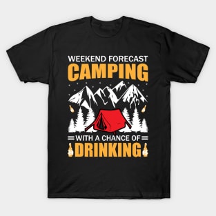 Camping Drinkking T - Shirt Design T-Shirt